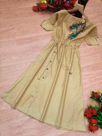 Fantastic  Printed Cotton Kurti Roposo Clout